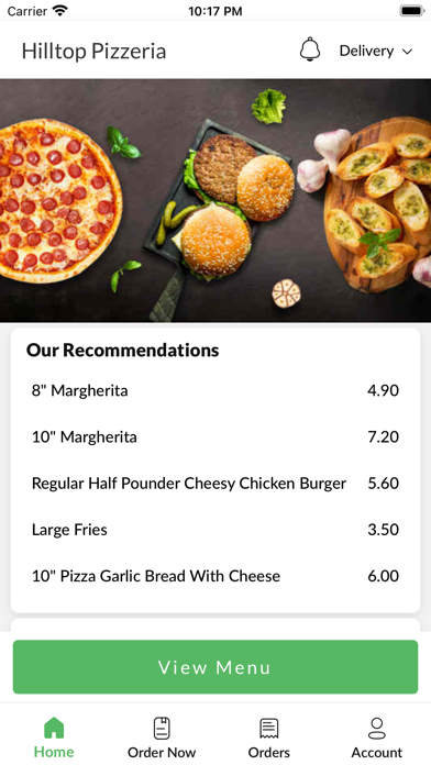 Hilltop Pizzeria Screenshot