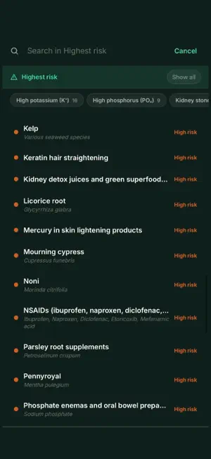 KidneySafe Check screenshot 2