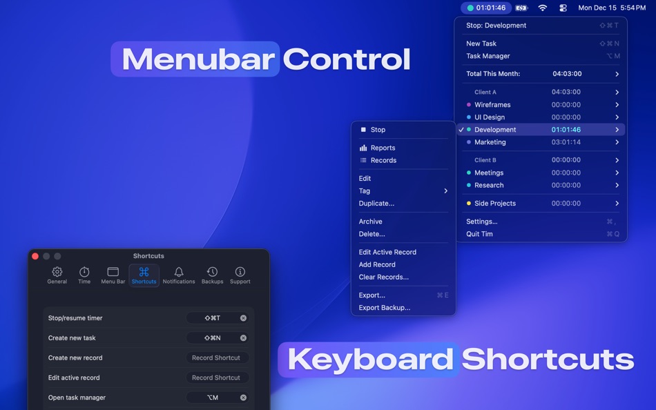 #3. Tim ∙ Time Tracker (macOS) Ved: Neat Software Co.