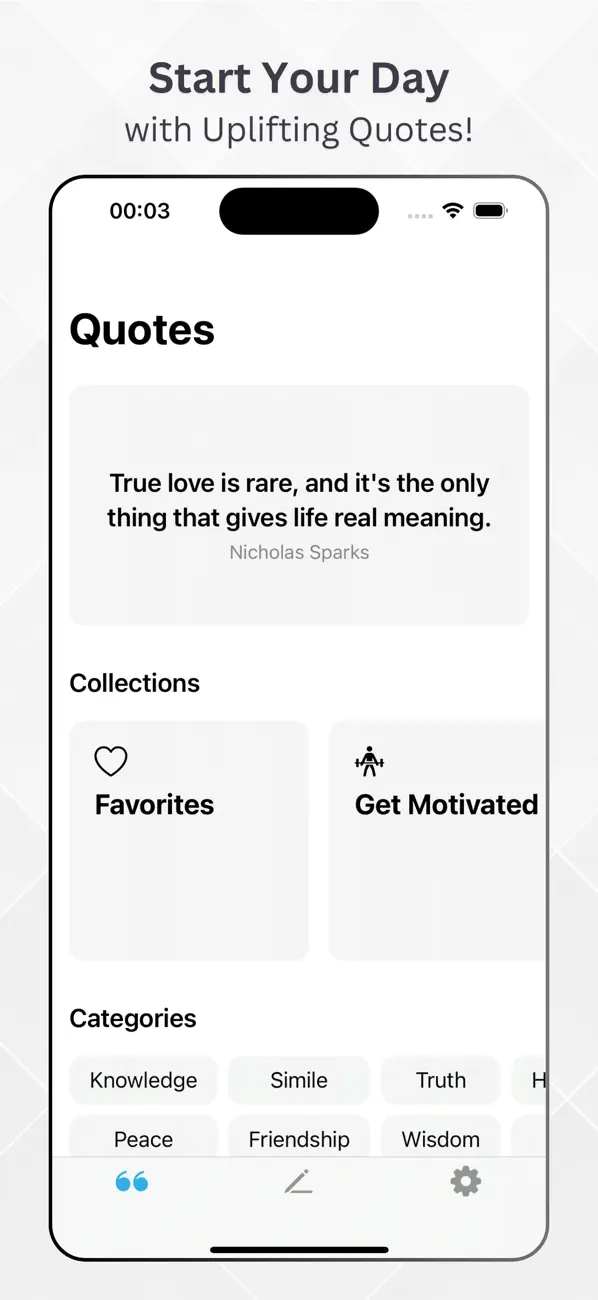 Screenshot #1 pour Quotes: Motivational & Wisdom