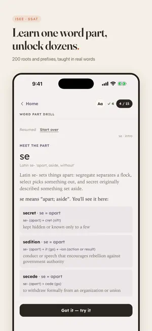 ISEE/SSAT Vocabulary Builder screenshot 4