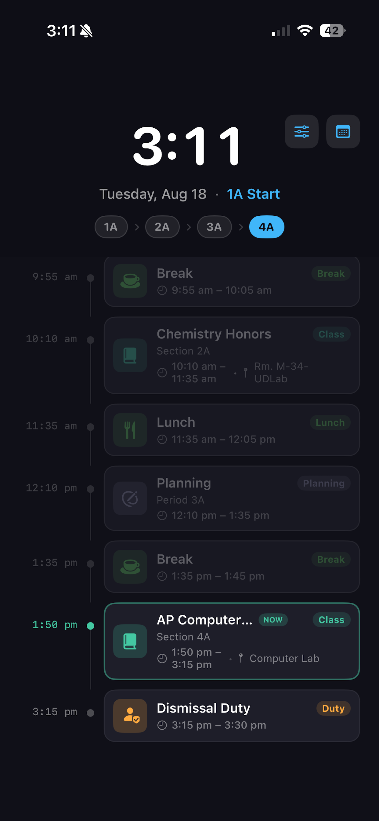 MySchedule-Teachers screenshot 3