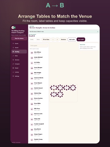 Wedding Seating Chart: Compare iPad screenshot