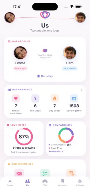CoupleLoop: Daily Couple App screenshot 2