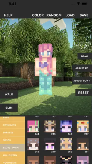 Capture d'écran de Custom Skin Creator sur iPhone 9