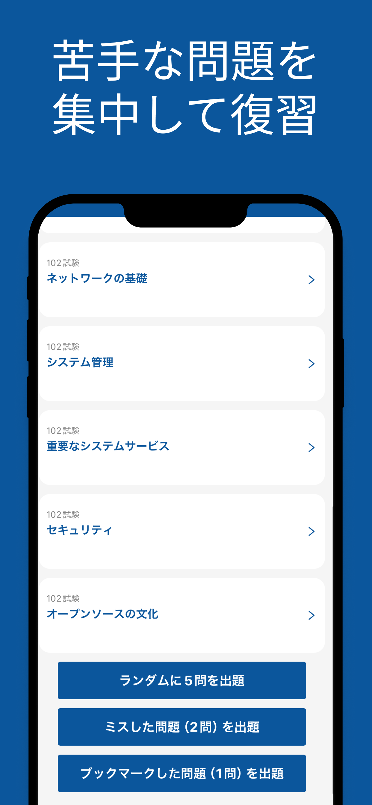 LinuCレベル１対策アプリ