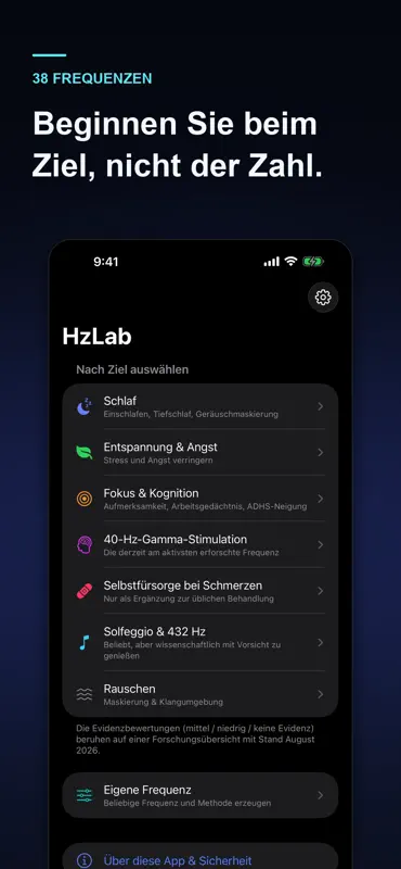 HzLab: Solfeggio & Rauschen screenshot 5 of 6