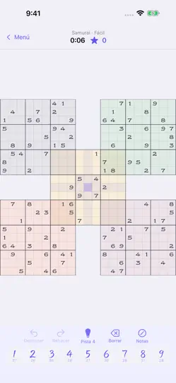 Captura de pantalla de SamuraiKu – Samurai Sudoku en iPhone 2