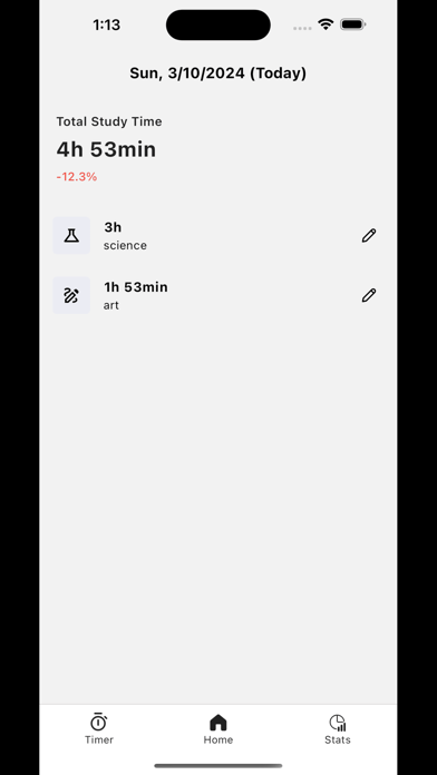 Study Timer App Screenshot