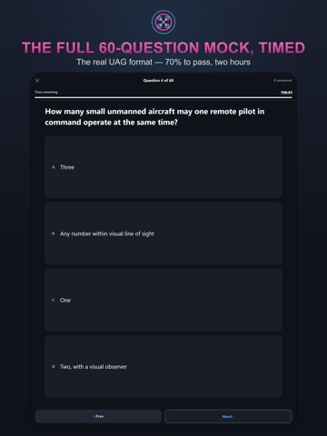 Part 107 Practice Test: Drone iPad screenshot