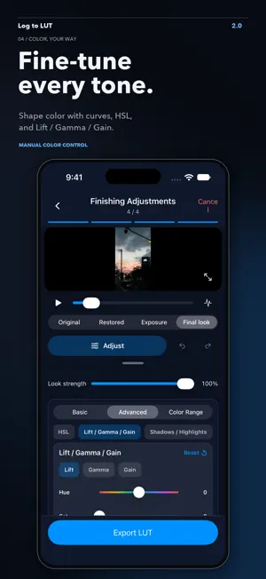 Log to LUT screenshot 4