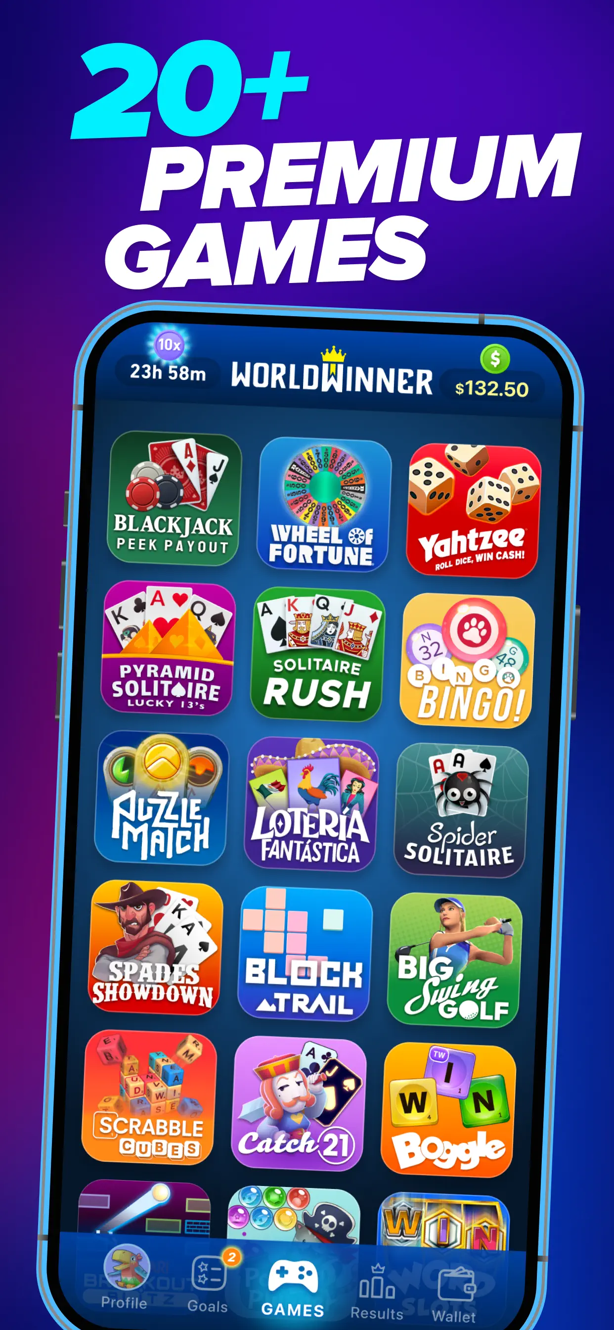 WorldWinner: Play for Cash screenshot 1