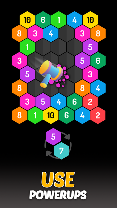 Merge Hexa: Number Puzzle Game Screenshot
