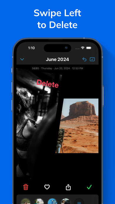Photoswipe, Photo cleaner Screenshot