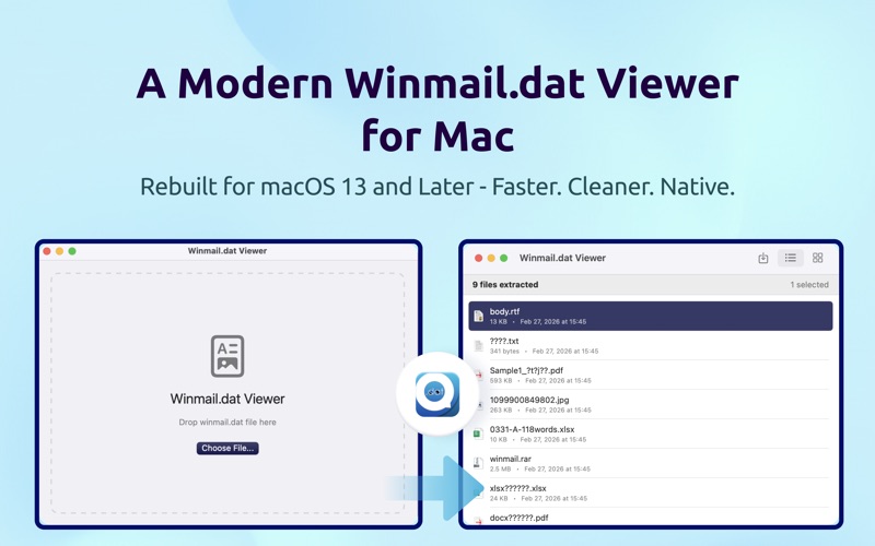 Screenshot #1 pour Winmail.dat Viewer Pro Edition