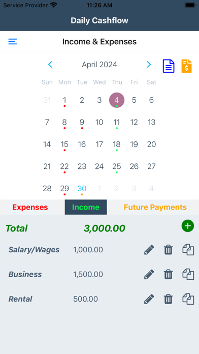 Screenshot 2 of Daily Cashflow App
