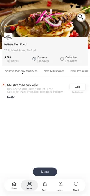 Valleys Fast Food-Order Online screenshot 2