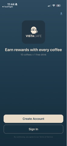 Vista Cafe Loyalty Screenshot 3 of 3