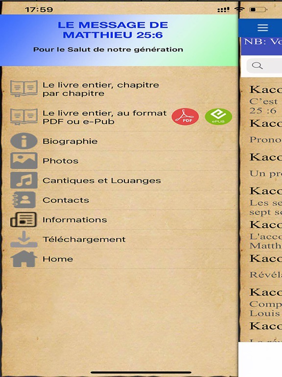 Screenshot #5 pour Prophète Kacou (texte + audio)