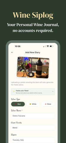 Wine Siplog – Wine Diary iPhone screenshot