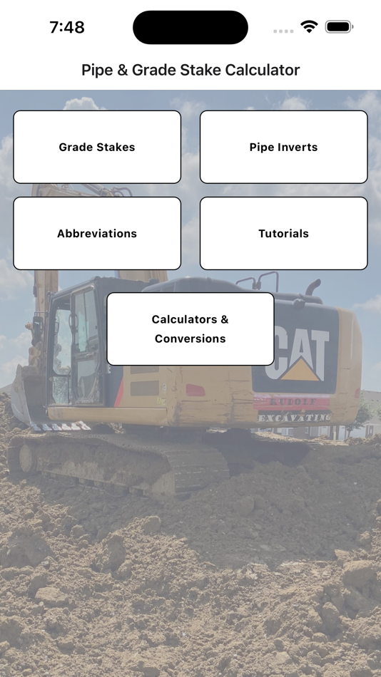 #1. Pipe & Grade Stake Calc (iOS) Podle: Jeff Rudolf