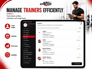 GymCare – Smart Gym Management iPad screenshot