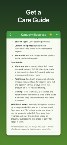 Grass Identifier: Grass Ace iPhone screenshot