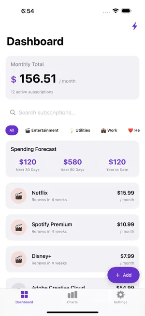 SubFlow - Subscription Manager screenshot 1