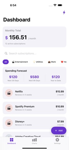SubFlow - Subscription Manager Screenshot 1 of 5
