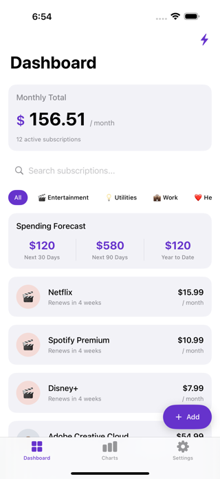 SubFlow - Subscription Manager Screenshot 1 of 5