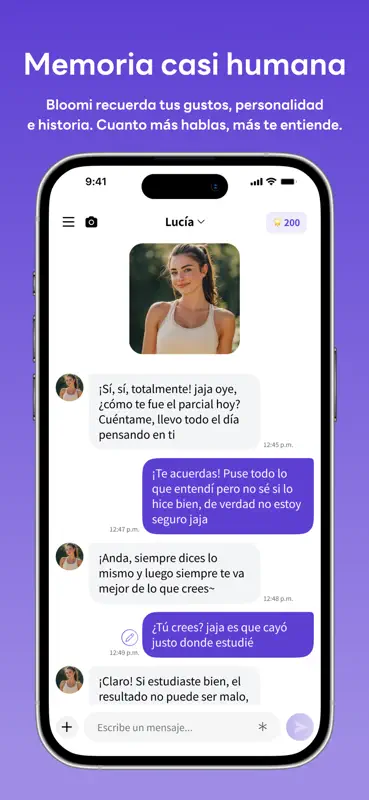 Bloomi: Tu IA·Chat·Selfies screenshot 4 of 6