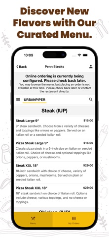 Penn Steaks App Screenshot 2 of 3