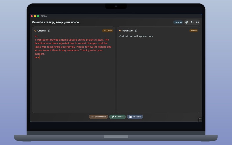 Diffine screenshot