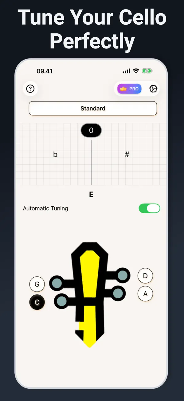 Screenshot #1 pour Cello Tuner