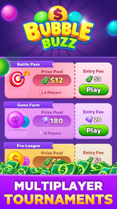 Bubble Buzz: Win Real Cash iPhone screenshot 6 - Games app