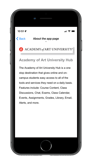 Academy of Art University Hub Screenshot