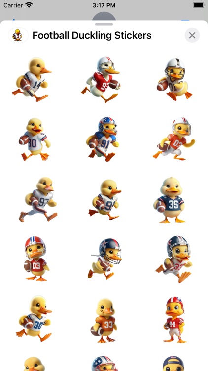 Football Duckling Stickers