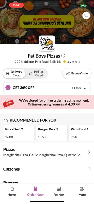 Fat Boys Pizzas screenshot 2