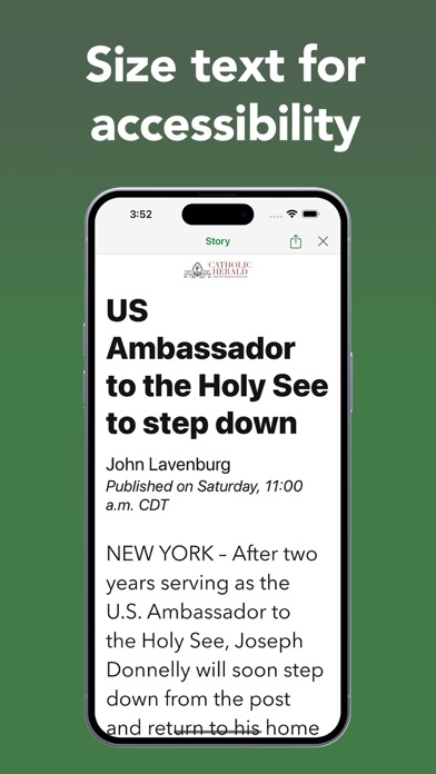 The Catholic News Reader Screenshot