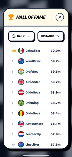 Capture d'écran de PaperPlane: World Record sur iPhone 4