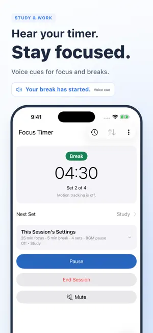 Chatty Timer: Focus & Workout screenshot 1