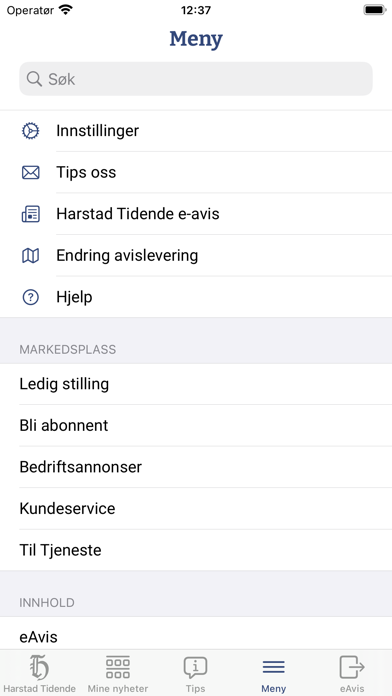 Harstad Tidende Nyheter Screenshot
