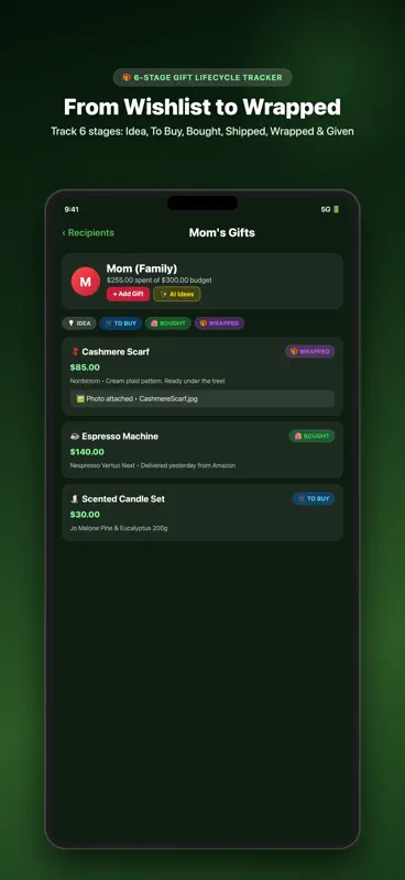 Christmas Gift List — Tracker screenshot 2 of 3