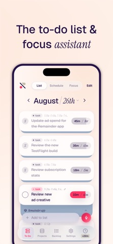 Remainder: Timebox To Do List Screenshot 1 of 9