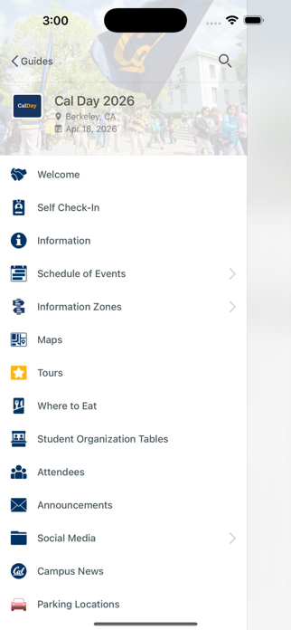 UC Berkeley / Cal Event Guides Screenshot 2 of 3