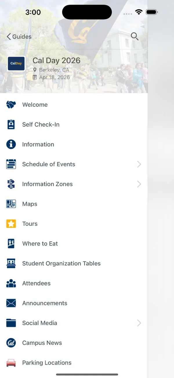 Screenshot #2 pour UC Berkeley / Cal Event Guides