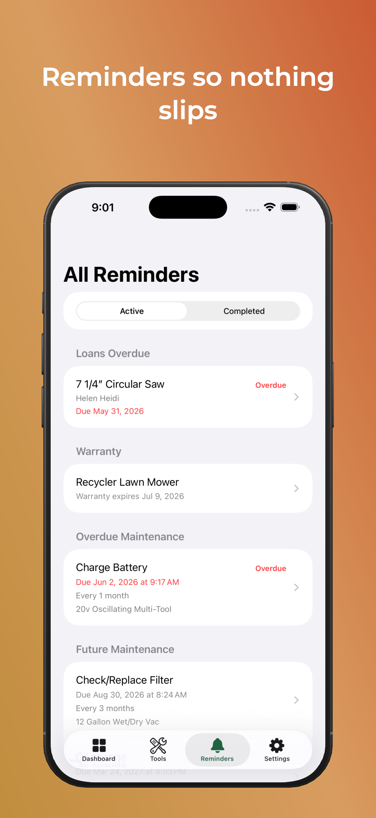 ToolMark: Tool Inventory
