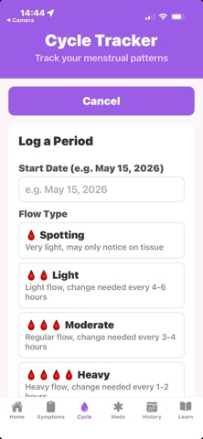 PerimenoTracker Screenshot 3 of 5