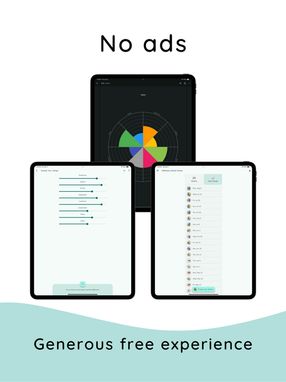 Wellness Wheel - Life Tracking iPad screenshot 3 - Lifestyle app