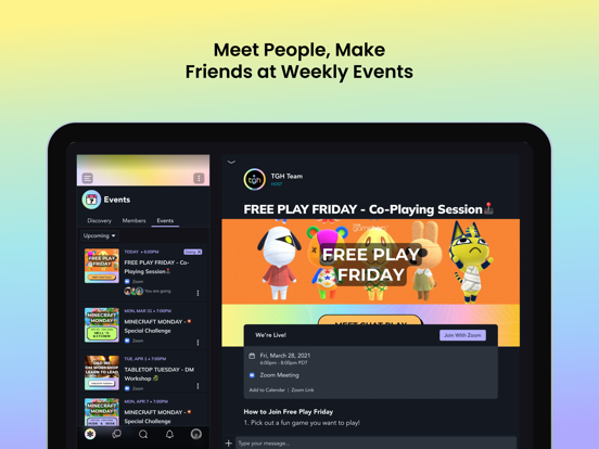 GMHRS - Game & Connect iPad screenshot 4 - Social Networking app